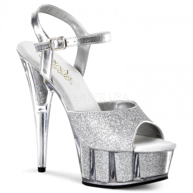boty se stříbrnými glitry Delight-609-5g-s - Velikost 44
