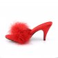 červené dámské erotické pantoflíčky Amour-03-rsat - Velikost 40
