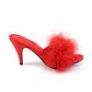 červené dámské erotické pantoflíčky Amour-03-rsat - Velikost 38
