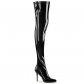 dámské černé lakované kozačky nad kolena Classique-3000-b - Velikost 36