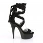 černé šněrovací dámské sandály Delight-671-bfs - Velikost 41
