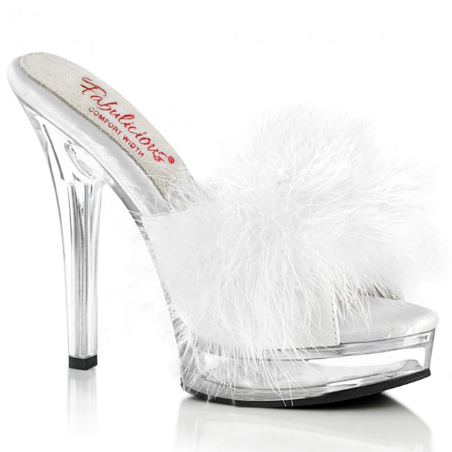 dámské bílé erotické pantofle Majesty-501-8-wpuc - Velikost 35