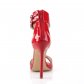 červené sandálky na jehlovém podpatku Sexy-19-r - Velikost 37